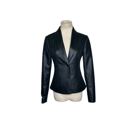 Forever 21 black one button fitted cocktail blazer size Small - Picture 10 of 10